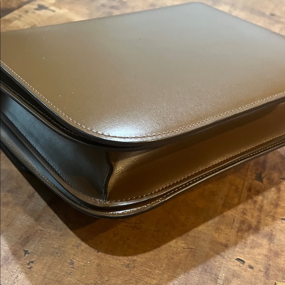 Celine Tan Leather Crossbody Bag with Gold Clasp - Picture 8 of 8